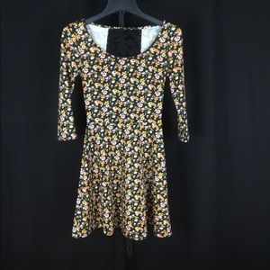 Charlotte Russe 3/4 sleeve lace back dress small